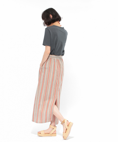 LAKOLE（ラコレ）の「コットンリネンイージースカート / LAKOLE（スカート・レディース・ブラック/ベージュ/ライトブラウン・SMALL/MEDIUM）」の21枚目の写真