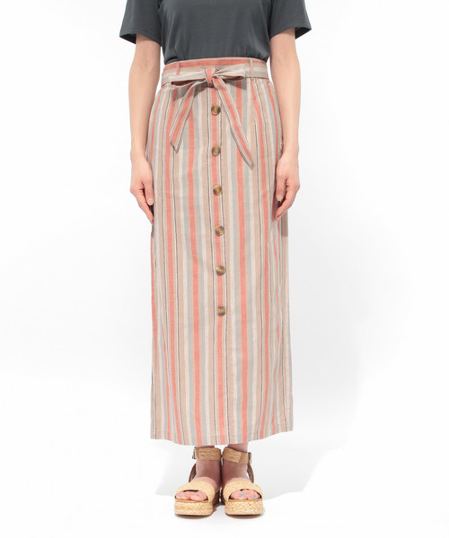 LAKOLE（ラコレ）の「コットンリネンイージースカート / LAKOLE（スカート・レディース・ブラック/ベージュ/ライトブラウン・SMALL/MEDIUM）」の10枚目の写真