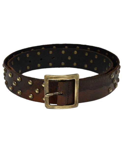 ブランド古着】サークルスタッズ レザーベルト ブラウン（ベルト  