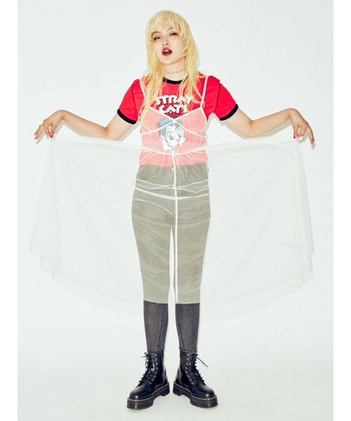 jouetie（ジュエティ）の「ランジェリーチュールワンピース（ワンピース・レディース・ブラック/オフホワイト/ピンク/ライトグリーン・MEDIUM）」の6枚目の写真