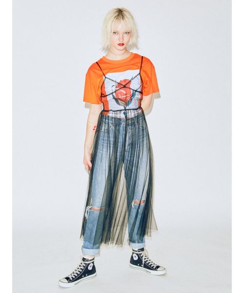 jouetie（ジュエティ）の「ランジェリーチュールワンピース（ワンピース・レディース・ブラック/オフホワイト/ピンク/ライトグリーン・MEDIUM）」の9枚目の写真