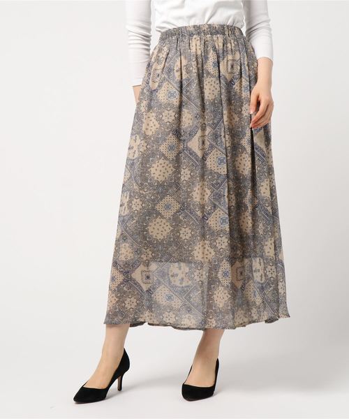 archives（アルシーヴ）の「オーバーラップロングスカート（スカート・レディース・ブラック/ベージュ/カーキ・MEDIUM）」の6枚目の写真