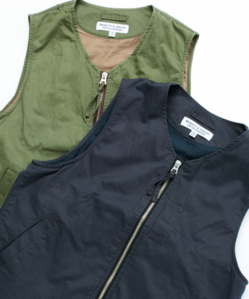 BEAUTY&YOUTH UNITED ARROWS(ビューティーアンドユースユナイテッドアローズ)の「BY ∴ バック/サテン ミリタリー ベスト(ベスト・メンズ・ブラック/オリーブ・SMALL/MEDIUM/X-LARGE/LARGE)」の7枚目の写真