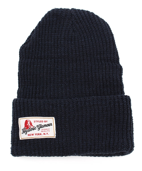 HYSTERIC GLAMOUR（ヒステリックグラマー）の「ミックスヤーンワッチキャップ（ニットキャップ/ビーニー・レディース・レッド/ブルー/ネイビー/トップグレー・FREE）」の3枚目の写真