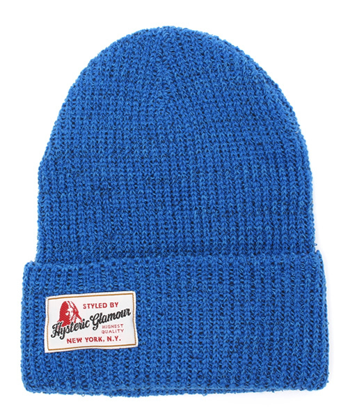 HYSTERIC GLAMOUR（ヒステリックグラマー）の「ミックスヤーンワッチキャップ（ニットキャップ/ビーニー・レディース・レッド/ブルー/ネイビー/トップグレー・FREE）」の5枚目の写真