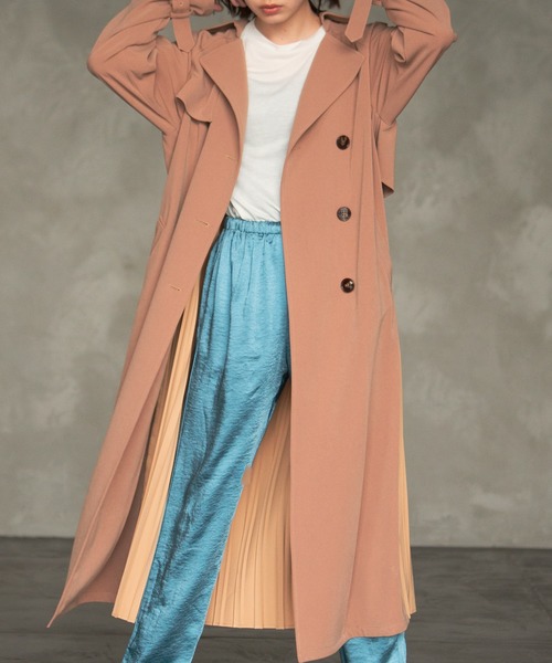 Aunt Marie's(アントマリーズ)の「AUNT MARIE'S バックプリーツトレンチコート(トレンチコート・レディース・ベージュ/ナチュラル・FREE)」の7枚目の写真