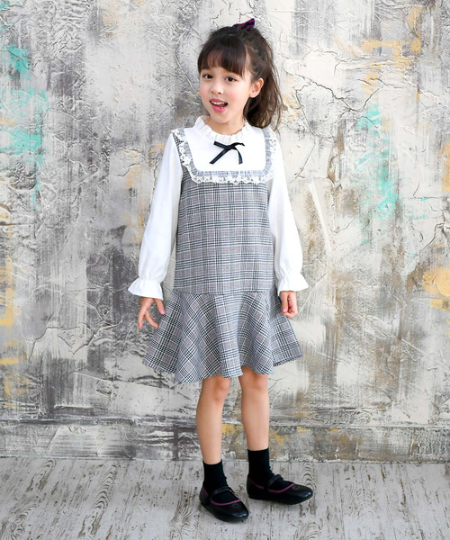 Bee des Bee（ビーデスビー）の「長袖ワンピース（ワンピース・キッズ・グレー・110cm/100cm/120cm/140cm/150cm）」の2枚目の写真