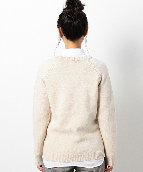 coen（コーエン）の「ケーブルニットプルオーバー（ニット/セーター・レディース・オフホワイト/ライトグレー/クリーム/コバルトブルー・MEDIUM/LARGE）」の6枚目の写真