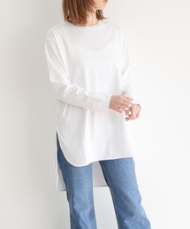 yuw | 【WEB限定】ヘムロンＴ　880227(Tシャツ/カットソー)