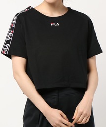 【FILA/フィラ】レディースロゴプリントTシャツ/半袖 ショート丈 ロゴテープ スポーティー