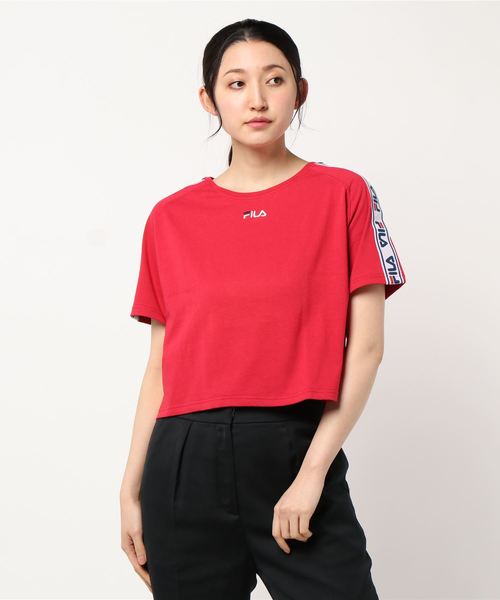 FILA/フィラ】レディースロゴプリントTシャツ/半袖 ショート丈