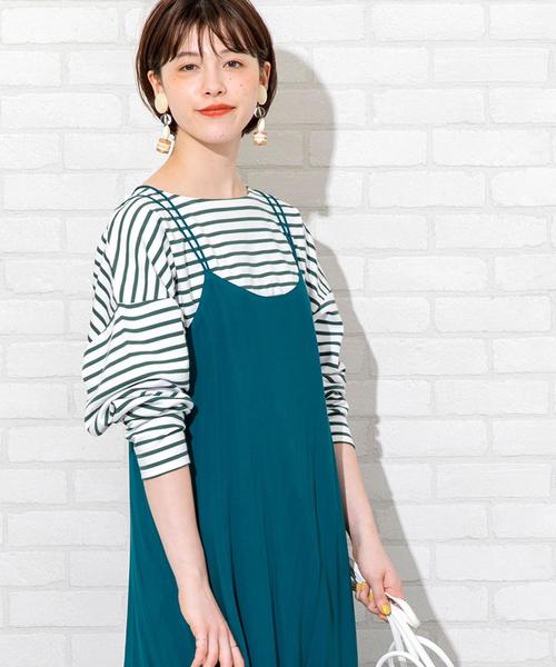 coen(コーエン)の「【WEB限定】ボーダープルオーバーカットソー(Tシャツ/カットソー・レディース・ブラック/ベージュ/ネイビー/イエロー/コバルトブルー/パープル/グリーン/ブラウン・FREE)」の5枚目の写真