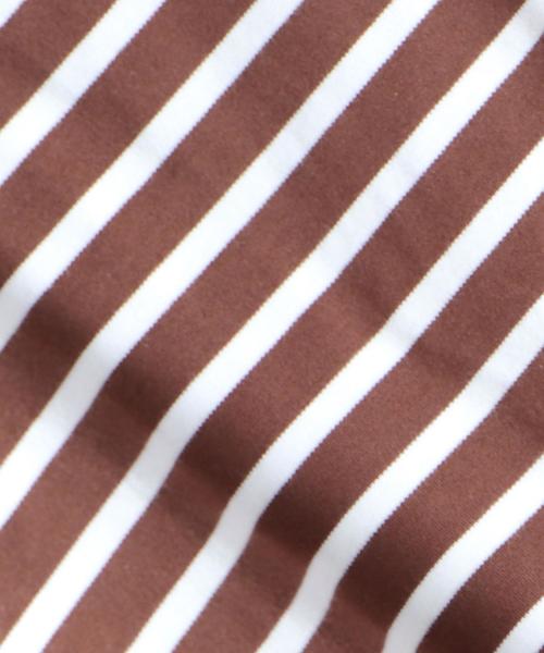 coen(コーエン)の「【WEB限定】ボーダープルオーバーカットソー(Tシャツ/カットソー・レディース・ブラック/ベージュ/ネイビー/イエロー/コバルトブルー/パープル/グリーン/ブラウン・FREE)」の19枚目の写真