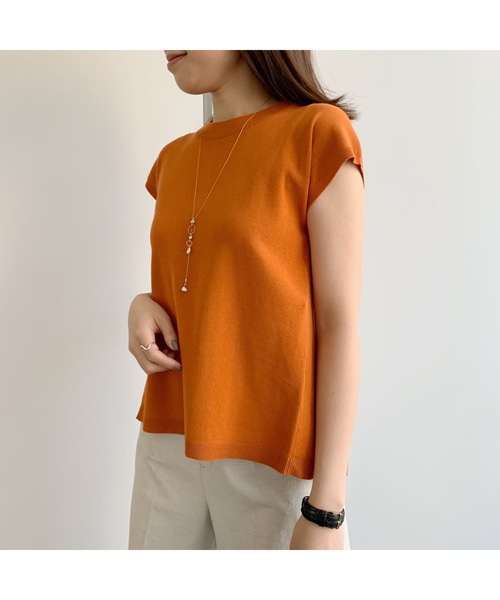 LOUNGEDRESS(ラウンジドレス)の「フレンチバックZIPニット(ニット/セーター・レディース・ネイビー/ライトベージュ/オレンジ・FREE)」の12枚目の写真