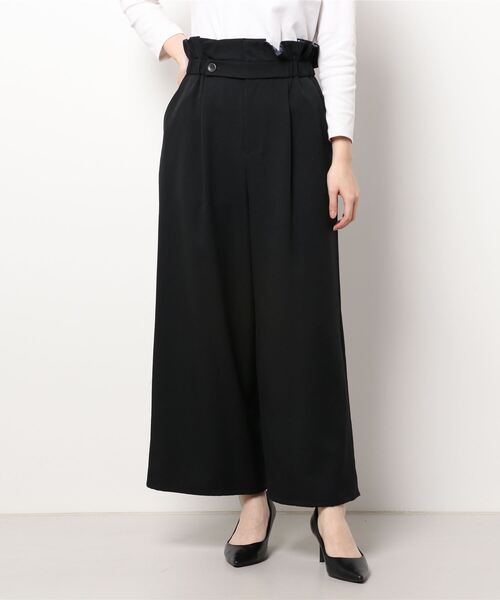 BDONNA（ビドンナ）の「Pスーパープルックツイル　ワイドパンツ（その他パンツ・レディース・ブラック/ブラウン・MEDIUM）」の2枚目の写真