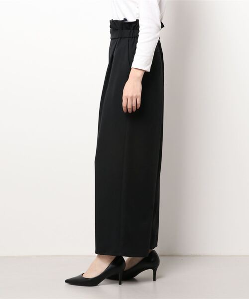 BDONNA（ビドンナ）の「Pスーパープルックツイル　ワイドパンツ（その他パンツ・レディース・ブラック/ブラウン・MEDIUM）」の3枚目の写真