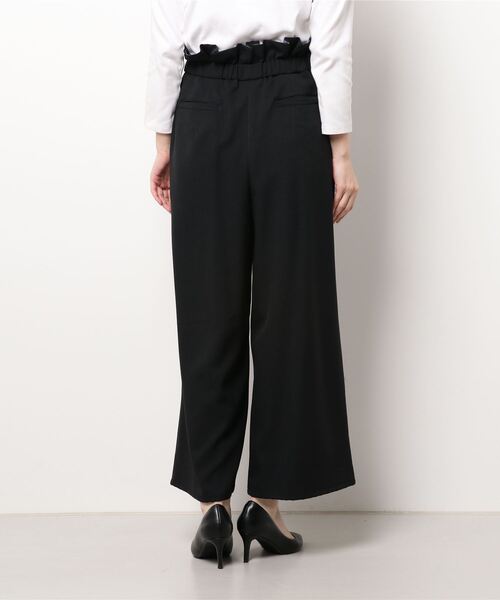 BDONNA（ビドンナ）の「Pスーパープルックツイル　ワイドパンツ（その他パンツ・レディース・ブラック/ブラウン・MEDIUM）」の4枚目の写真