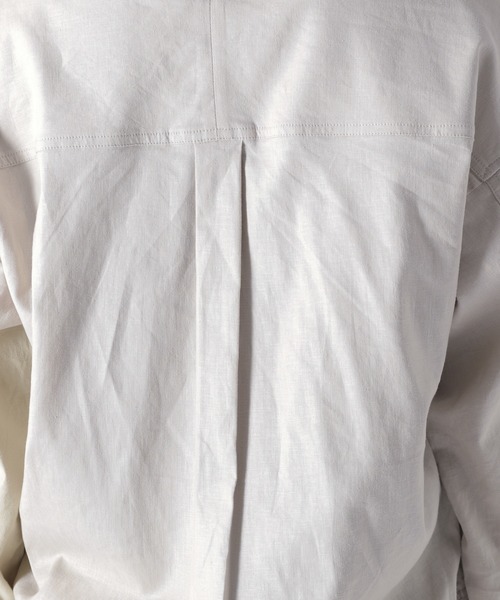 BAYFLOW(ベイフロー)の「リネンZIPブルゾン(ブルゾン・レディース・ライトブルー/カーキ/ベージュ・SMALL/MEDIUM)」の4枚目の写真