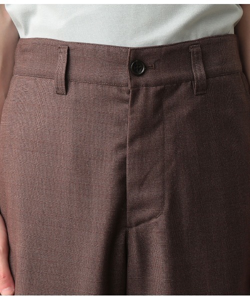 JUNRED(ジュンレッド)の「【セットアップ可能】グレンチェックワイドストレートパンツ(スラックス・メンズ・チャコールグレー/ダークブラウン・S/M/L)」の9枚目の写真