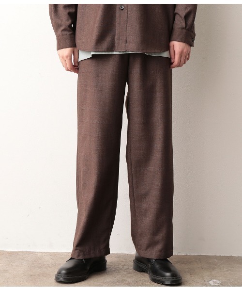 JUNRED(ジュンレッド)の「【セットアップ可能】グレンチェックワイドストレートパンツ(スラックス・メンズ・チャコールグレー/ダークブラウン・S/M/L)」の19枚目の写真