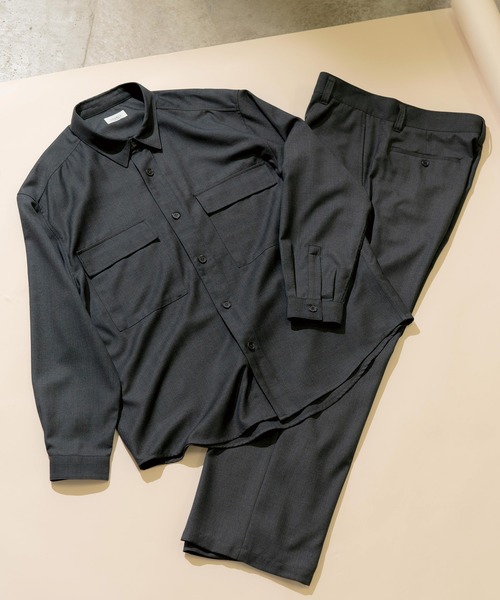 JUNRED(ジュンレッド)の「【セットアップ可能】グレンチェックワイドストレートパンツ(スラックス・メンズ・チャコールグレー/ダークブラウン・S/M/L)」の20枚目の写真