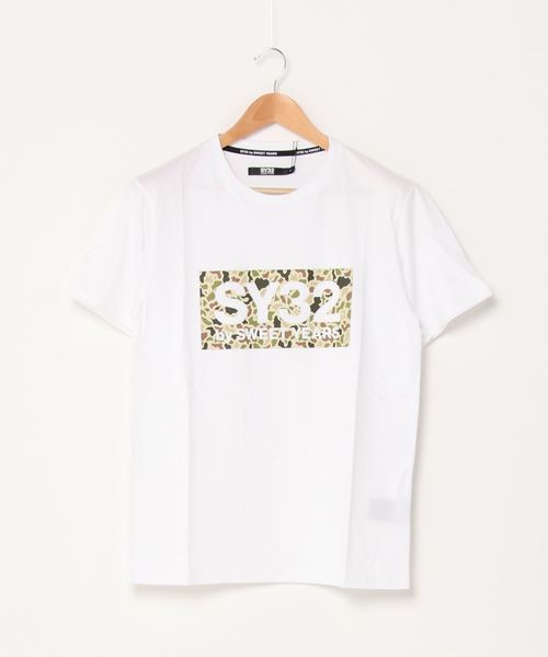 SY32 by SWEET YEARS（エスワイサーティトゥバイスィートイヤーズ）の「『SY32 by SWEET YEARS』BOXロゴT（Tシャツ/カットソー・メンズ・ブラック/カモフラージュ/ホワイト/ブラック系その他/ホワイト系その他/ブラック系その他2/ブラック系その他3・LARGE/MEDIUM/SMALL/X-LARGE/XX-LARGE）」の7枚目の写真