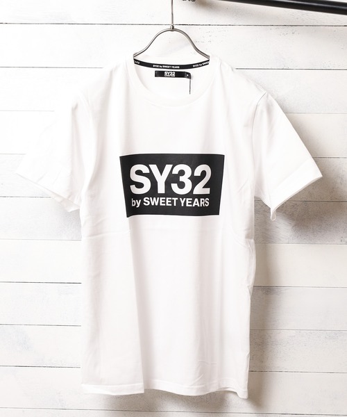 【セール】『SY32 by SWEET YEARS』BOXロゴT(Tシャツ/カットソー)|SY32 by SWEET YEARS(エスワイサーティトゥバイスィートイヤーズ) 【セール】『SY32 by SWEET YEARS』BOXロゴT(Tシャツ/カットソー)|SY32 by SWEET YEARS(エスワイサーティトゥバイスィートイヤーズ)