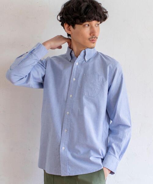 coen(コーエン)の「テキサスコットンオックスフォードボタンダウンシャツ#(シャツ/ブラウス・メンズ・ケリー/コバルトブルー/グレー/ホワイト・X-LARGE/LARGE/SMALL/MEDIUM)」の4枚目の写真