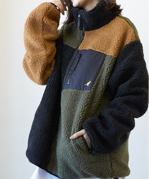KANGOL(カンゴール)の「《KANGOL/カンゴール》ハイネック ボアジップジャケット(ブルゾン・レディース・ホワイト/ブラック/ベージュ/モカ/その他/ダークグリーン/その他3/ライトパープル/その他4・LARGE/MEDIUM/X-LARGE)」の7枚目の写真
