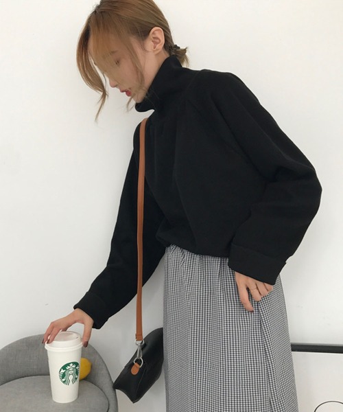 Girly Doll(ガーリードール)の「ハイネックプルオーバー(Tシャツ/カットソー・レディース・ホワイト/ブラック/ベージュ/キャメル/ボルドー・FREE)」の20枚目の写真