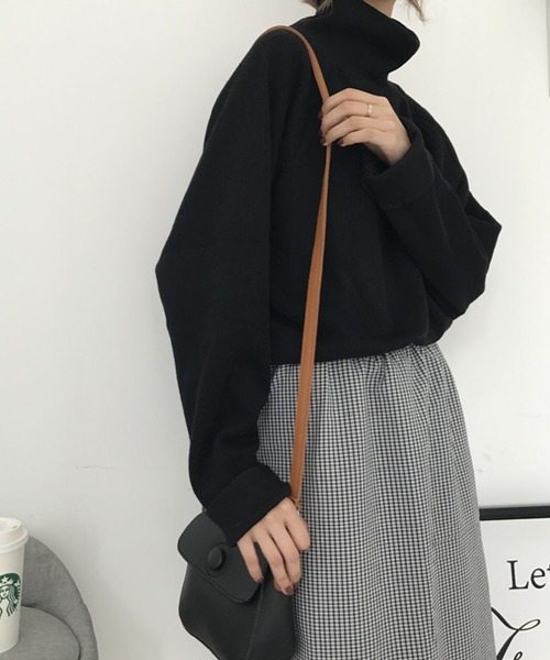 Girly Doll(ガーリードール)の「ハイネックプルオーバー(Tシャツ/カットソー・レディース・ホワイト/ブラック/ベージュ/キャメル/ボルドー・FREE)」の21枚目の写真