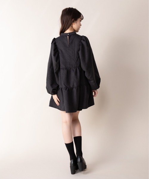 Mysa&Liina（ミーサリーナ）の「ピーチスキンティアードチュニックワンピース（チュニック・レディース・ブラック/オフホワイト/ピンク/ブルー/モカ・L/M）」の22枚目の写真