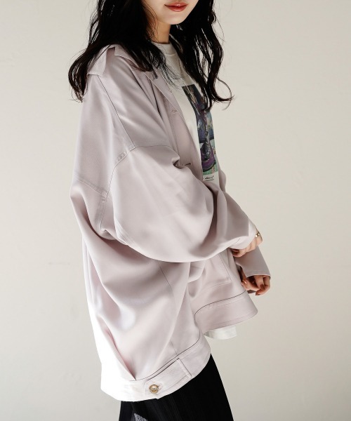 PAGEBOY（ページボーイ）の「クリアミリタリージャケット（ミリタリージャケット・レディース・ブラック/オリーブ/グレイッシュベージュ・FREE）」の8枚目の写真