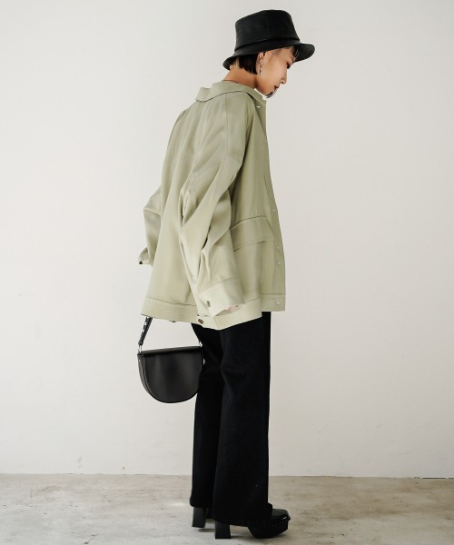 PAGEBOY（ページボーイ）の「クリアミリタリージャケット（ミリタリージャケット・レディース・ブラック/オリーブ/グレイッシュベージュ・FREE）」の16枚目の写真