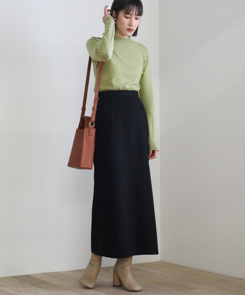 select MOCA（セレクトモカ）の「プチハイネックカットオフニットトップス（ニット/セーター・レディース・グリーン/パープル/ブラック/ホワイト・FREE）」の7枚目の写真