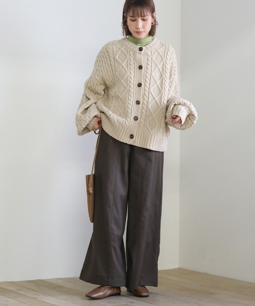 select MOCA（セレクトモカ）の「プチハイネックカットオフニットトップス（ニット/セーター・レディース・グリーン/パープル/ブラック/ホワイト・FREE）」の22枚目の写真