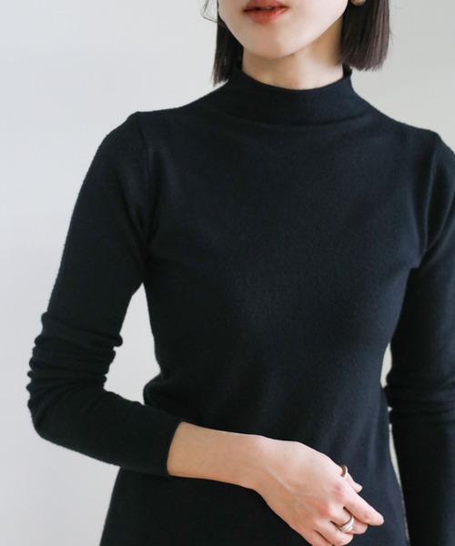 select MOCA（セレクトモカ）の「プチハイネックカットオフニットトップス（ニット/セーター・レディース・グリーン/パープル/ブラック/ホワイト・FREE）」の17枚目の写真