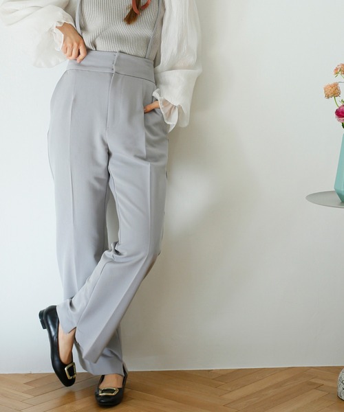 one after another NICE CLAUP（ワンアフターアナザーナイスクラップ）の「サスペンダー付きワイドパンツ（その他パンツ・レディース・ブラック/サックスブルー/アイボリー/モカ/ベージュ系その他・SMALL/MEDIUM）」の5枚目の写真