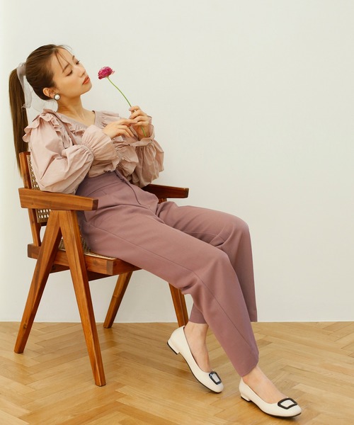 one after another NICE CLAUP（ワンアフターアナザーナイスクラップ）の「サスペンダー付きワイドパンツ（その他パンツ・レディース・ブラック/サックスブルー/アイボリー/モカ/ベージュ系その他・SMALL/MEDIUM）」の12枚目の写真