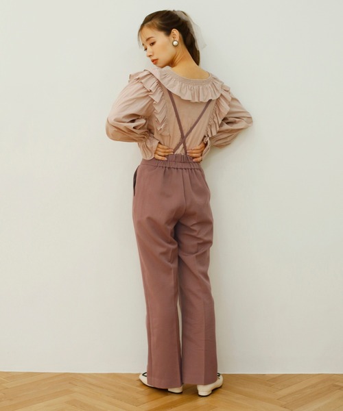 one after another NICE CLAUP（ワンアフターアナザーナイスクラップ）の「サスペンダー付きワイドパンツ（その他パンツ・レディース・ブラック/サックスブルー/アイボリー/モカ/ベージュ系その他・SMALL/MEDIUM）」の22枚目の写真