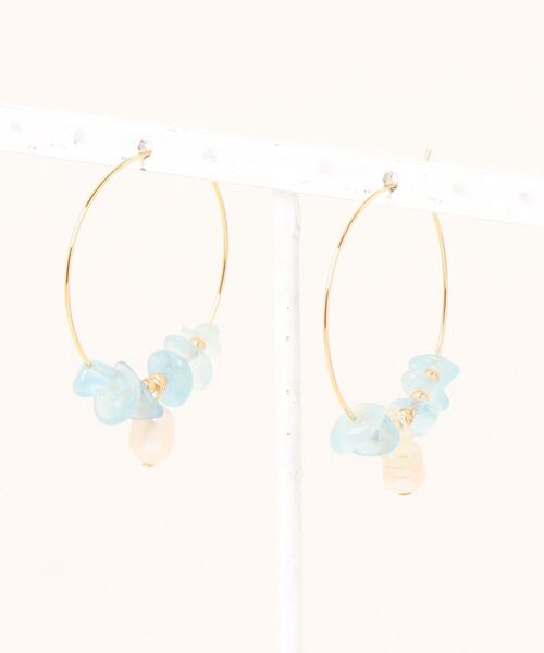 tone(トーン)の「【SPICY COLORS】誕生石のフープピアス【16kgp】(ピアス(両耳用)・レディース・その他1/その他2/その他3/その他11/その他5/その他12/その他6/その他7/その他8/その他4/その他9/その他10/ターコイズブルー/その他13/その他・FREE)」の15枚目の写真