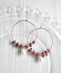 【SPICY COLORS】誕生石のフープピアス【16kgp】