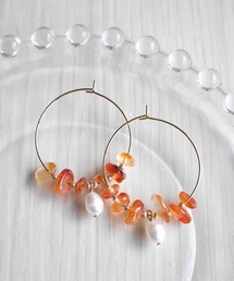 【SPICY COLORS】誕生石のフープピアス【16kgp】