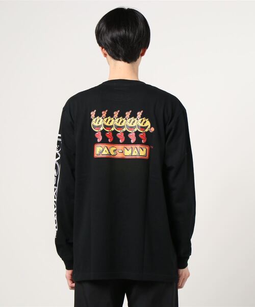 MEDICOM TOY LIFE ENTERTAINMENT(メディコムトイライフエンターテイメント)の「MLE L/S TEE "PAC-MAN"(Tシャツ/カットソー・メンズ・ホワイト/ブラック・LARGE/X-LARGE/MEDIUM/SMALL)」の2枚目の写真