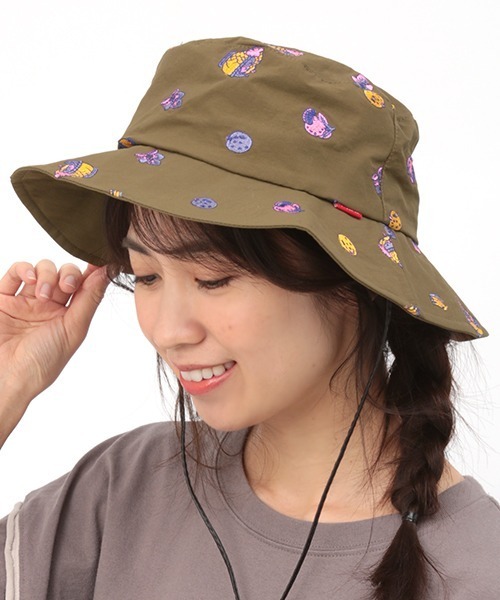 チチカカ（チチカカ）の「スキップ刺繍アドベンチャーハット（ハット・レディース・ホワイト/カーキ・FREE）」の6枚目の写真