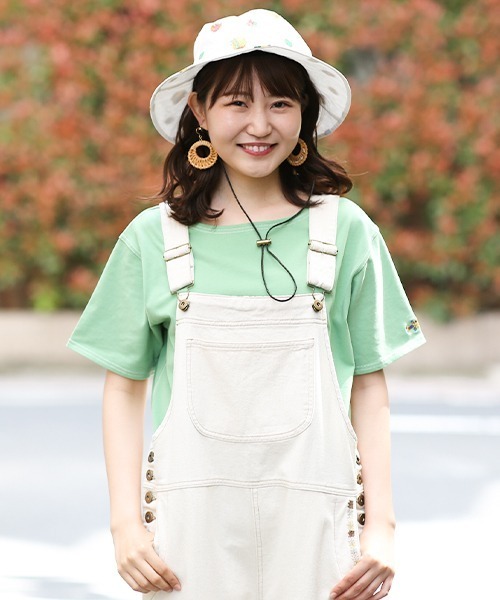 チチカカ（チチカカ）の「スキップ刺繍アドベンチャーハット（ハット・レディース・ホワイト/カーキ・FREE）」の3枚目の写真