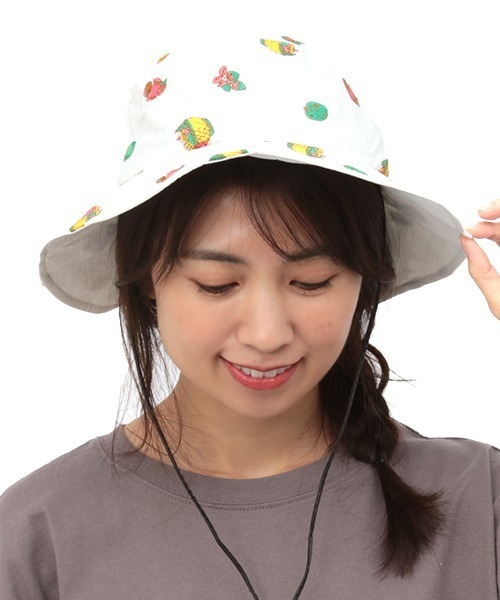 チチカカ（チチカカ）の「スキップ刺繍アドベンチャーハット（ハット・レディース・ホワイト/カーキ・FREE）」の5枚目の写真