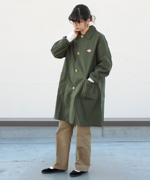 美品【DANTON】ナイロンタフタ ステンカラーコート     ディープグレー DANTON/ダントン】ステンカラーコート #JD8041 NTF(502870218