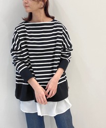 【TRADITIONAL WETHERWEAR】SLOBE別注 ボーダーロングカットソー【手洗い可】◆