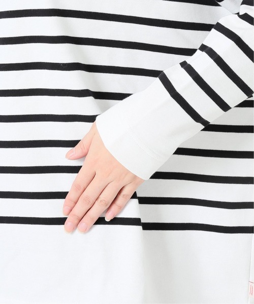 SLOBE IENA(スローブイエナ)の「【TRADITIONAL WETHERWEAR】SLOBE別注 ボーダーロングカットソー【手洗い可】◆(Tシャツ/カットソー・レディース・ホワイト/ブラック/キャメル・FREE)」の14枚目の写真